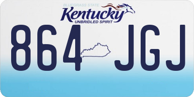 KY license plate 864JGJ
