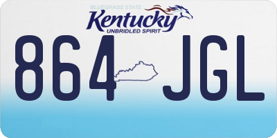 KY license plate 864JGL