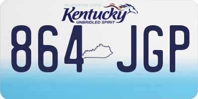 KY license plate 864JGP