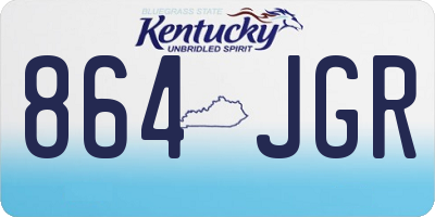 KY license plate 864JGR