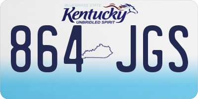 KY license plate 864JGS