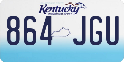 KY license plate 864JGU