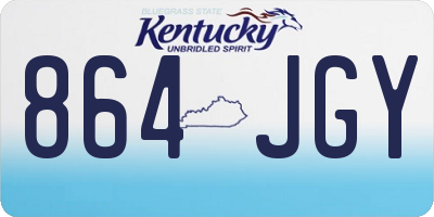 KY license plate 864JGY