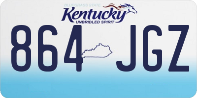 KY license plate 864JGZ