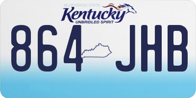 KY license plate 864JHB