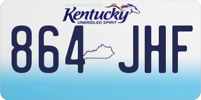 KY license plate 864JHF