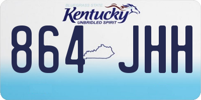 KY license plate 864JHH