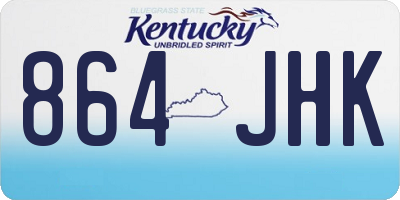KY license plate 864JHK