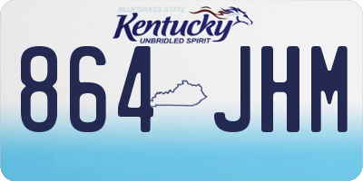 KY license plate 864JHM