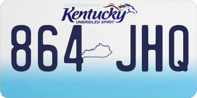 KY license plate 864JHQ