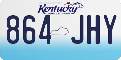 KY license plate 864JHY