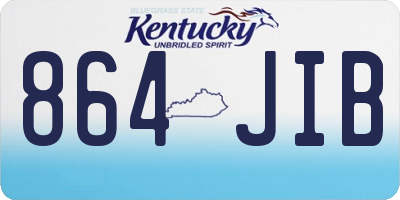 KY license plate 864JIB
