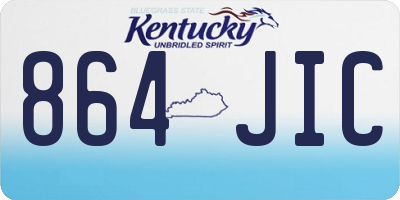 KY license plate 864JIC