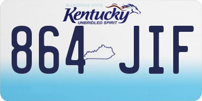 KY license plate 864JIF