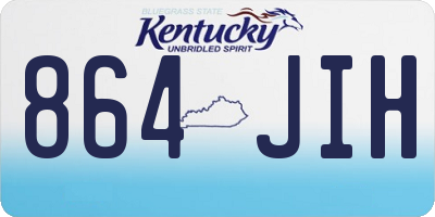 KY license plate 864JIH
