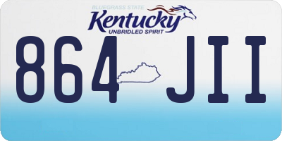 KY license plate 864JII