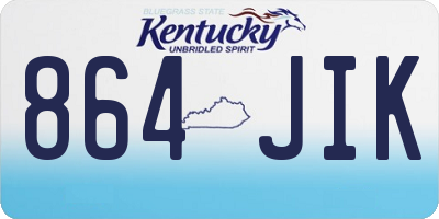 KY license plate 864JIK