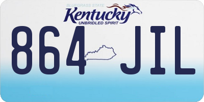KY license plate 864JIL