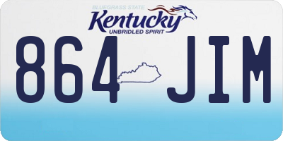 KY license plate 864JIM