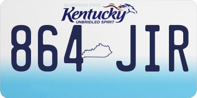 KY license plate 864JIR