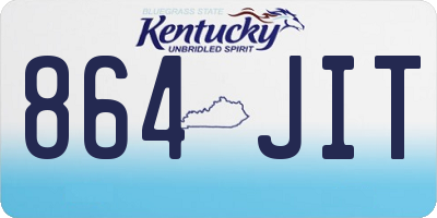 KY license plate 864JIT