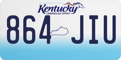 KY license plate 864JIU