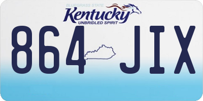 KY license plate 864JIX