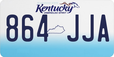 KY license plate 864JJA