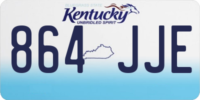 KY license plate 864JJE