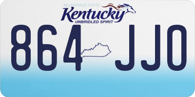 KY license plate 864JJO