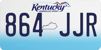 KY license plate 864JJR