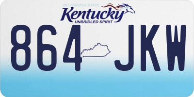 KY license plate 864JKW