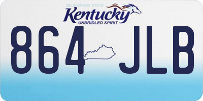 KY license plate 864JLB