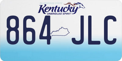 KY license plate 864JLC