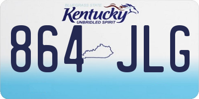 KY license plate 864JLG
