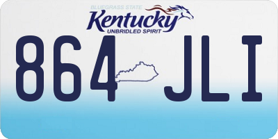 KY license plate 864JLI