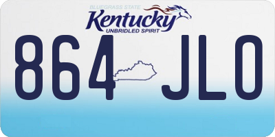 KY license plate 864JLO