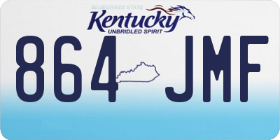 KY license plate 864JMF