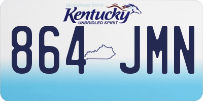 KY license plate 864JMN