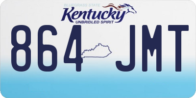 KY license plate 864JMT