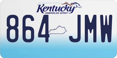 KY license plate 864JMW