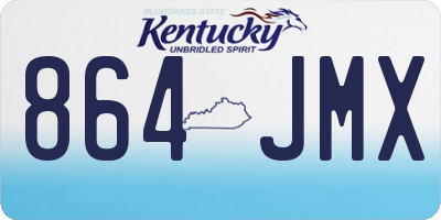 KY license plate 864JMX