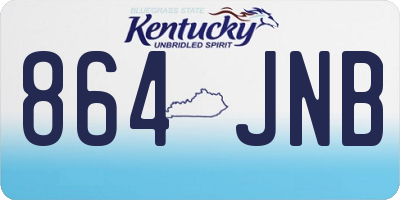 KY license plate 864JNB
