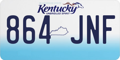KY license plate 864JNF