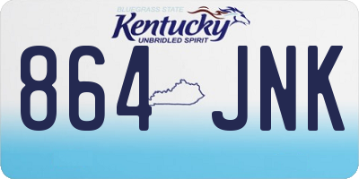 KY license plate 864JNK