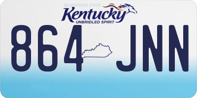 KY license plate 864JNN