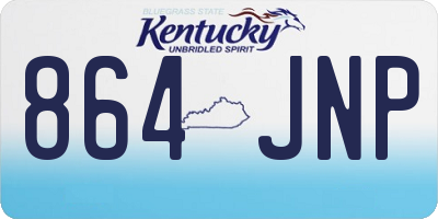 KY license plate 864JNP