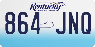 KY license plate 864JNQ