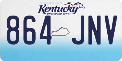 KY license plate 864JNV