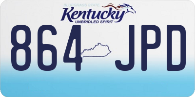 KY license plate 864JPD